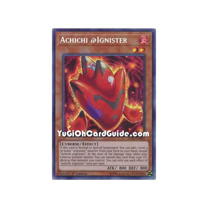 Achichi @Ignister (Secret Rare) – Ignition Assault | Carta YUGIOH en México