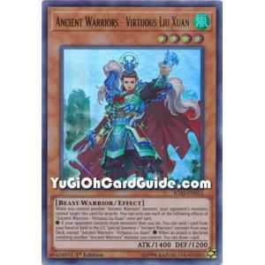Ancient Warriors - Virtuous Liu Xuan (Ultra Rare) – Ignition Assault | Carta YUGIOH en México