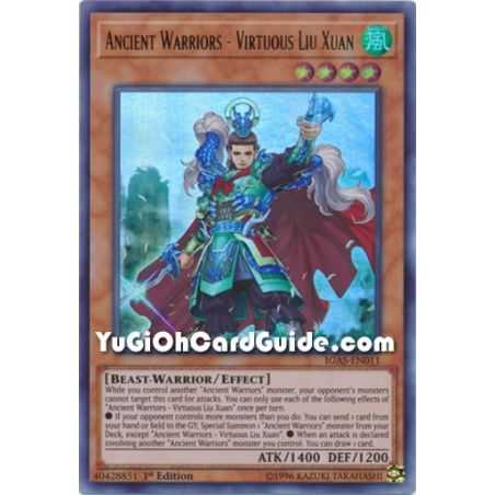 Ancient Warriors - Virtuous Liu Xuan (Ultra Rare) – Ignition Assault | Carta YUGIOH en México