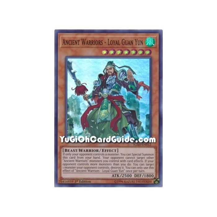 Ancient Warriors - Loyal Guan Yun (Super Rare) – Ignition Assault | Carta YUGIOH en México