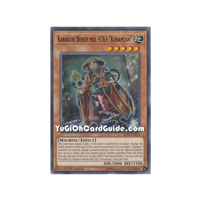 Karakuri Bonze mdl 9763 "Kunamzan" (Common) – Ignition Assault | Carta YUGIOH en México