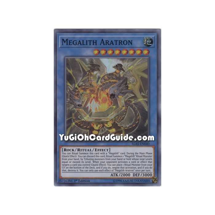 Megalith Aratron (Super Rare) – Ignition Assault | Carta YUGIOH en México