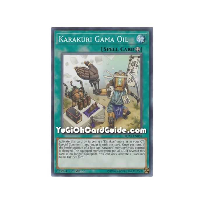 Karakuri Gama Oil (Common) – Ignition Assault | Carta YUGIOH en México