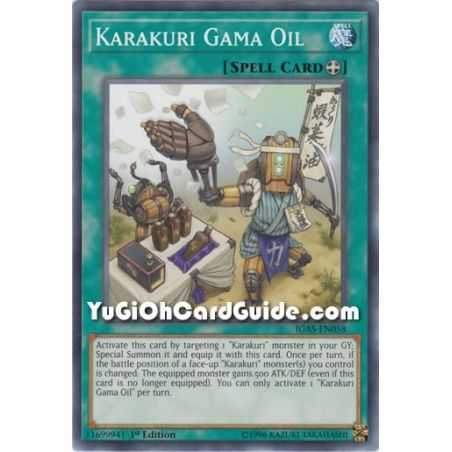 Karakuri Gama Oil (Common) – Ignition Assault | Carta YUGIOH en México