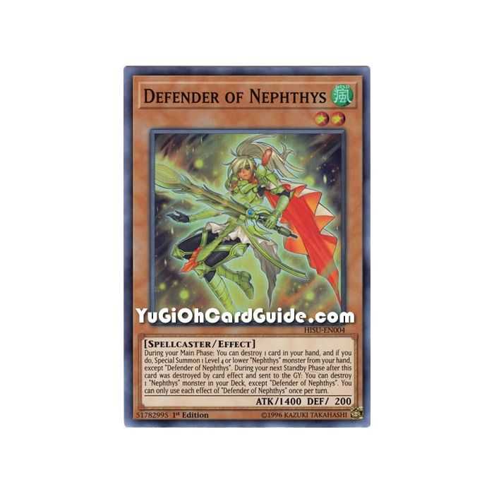 Defender of Nephthys (Super Rare) – Hidden Summoners | Carta YUGIOH en México