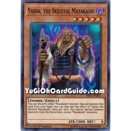 Yasha, the Skeletal Mayakashi (Super Rare) – Hidden Summoners | Carta YUGIOH en México