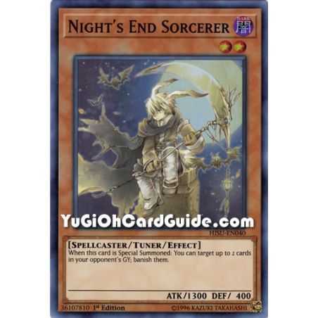 Nights End Sorcerer (Super Rare) – Hidden Summoners | Carta YUGIOH en México