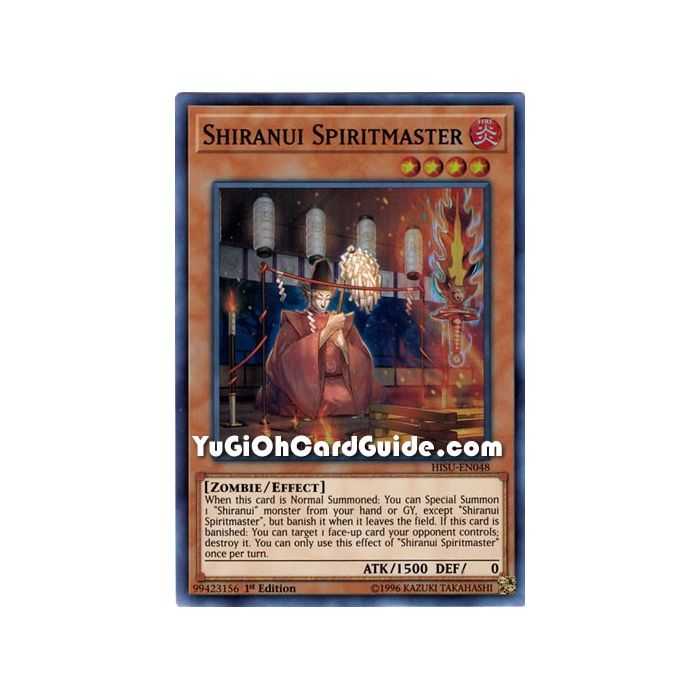 Shiranui Spiritmaster (Super Rare) – Hidden Summoners | Carta YUGIOH en México