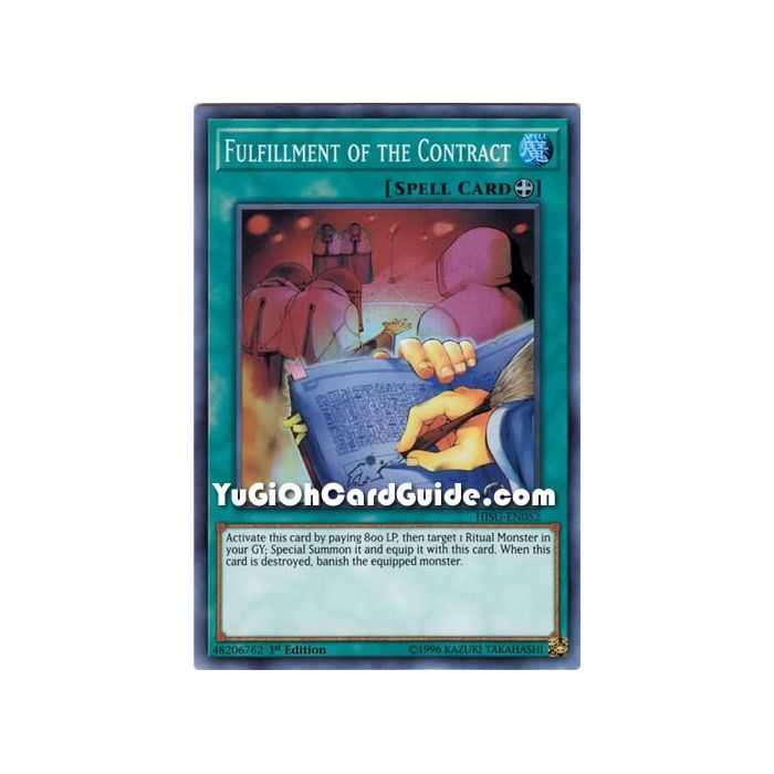Fulfillment of the Contract (Super Rare) – Hidden Summoners | Carta YUGIOH en México