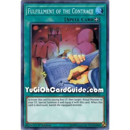 Fulfillment of the Contract (Super Rare) – Hidden Summoners | Carta YUGIOH en México