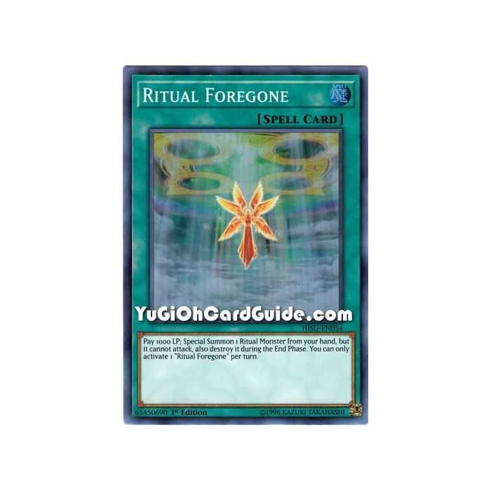 Ritual Foregone (Super Rare) – Hidden Summoners | Carta YUGIOH en México