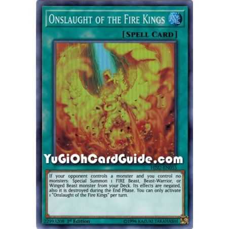 Onslaught of the Fire Kings (Super Rare) – Hidden Summoners | Carta YUGIOH en México