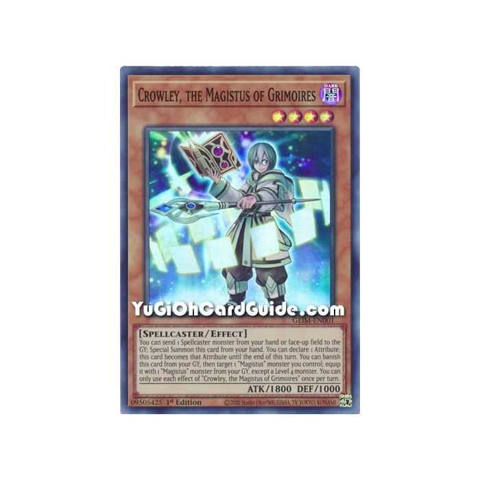 Crowley, the Magistus of Grimoires (Super Rare) – Genesis Impact | Carta YUGIOH en México