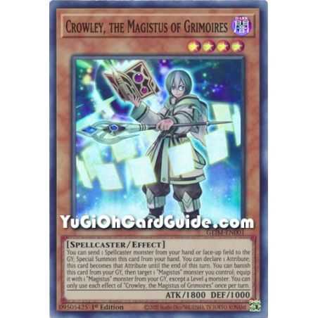 Crowley, the Magistus of Grimoires (Super Rare) – Genesis Impact | Carta YUGIOH en México