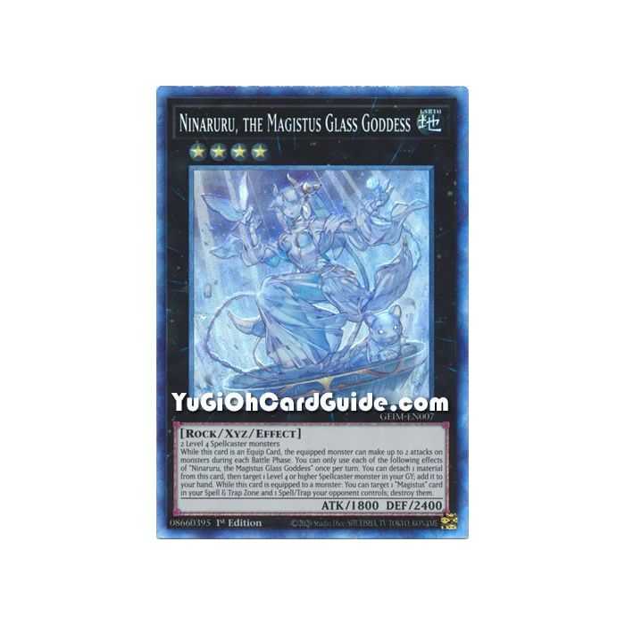 Ninaruru, the Magistus Glass Goddess (Super Rare) – Genesis Impact | Carta YUGIOH en México