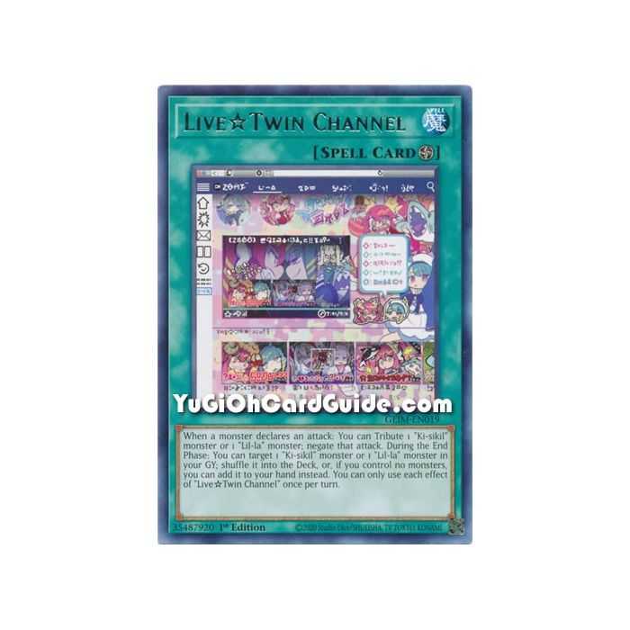 Live*Twin Channel (Rare) – Genesis Impact | Carta YUGIOH en México