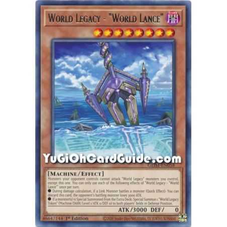 World Legacy - "World Lance" (Rare) – Genesis Impact | Carta YUGIOH en México