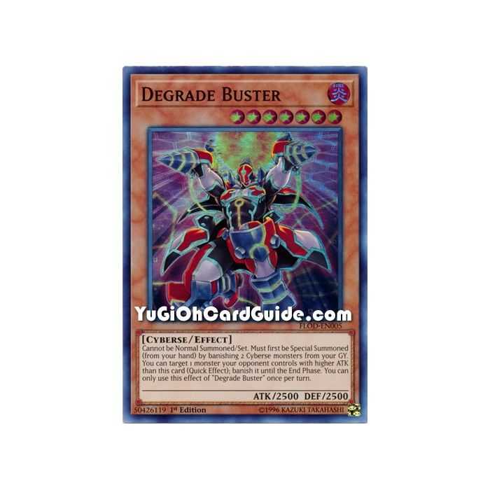 Degrade Buster (Super Rare) – Flames of Destruction | Carta YUGIOH en México