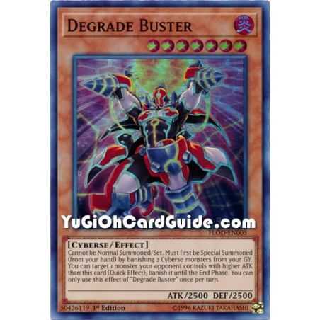 Degrade Buster (Super Rare) – Flames of Destruction | Carta YUGIOH en México