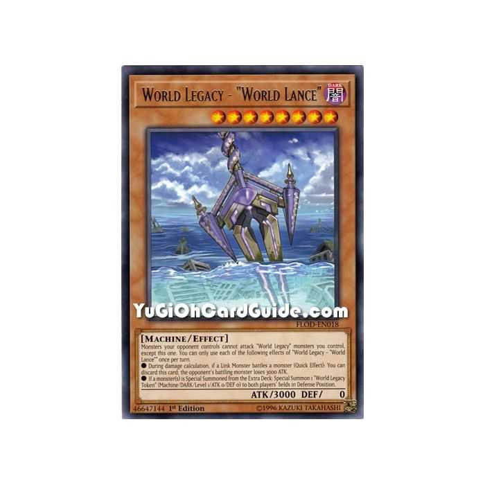 World Legacy - "World Lance" (Rare) – Flames of Destruction | Carta YUGIOH en México