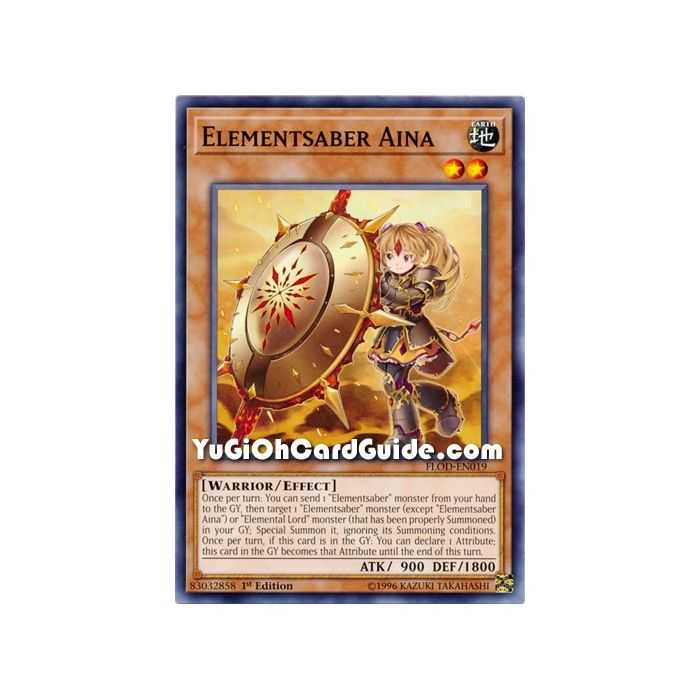 Elementsaber Aina (Common) – Flames of Destruction | Carta YUGIOH en México