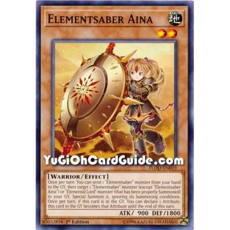 Elementsaber Aina (Common) – Flames of Destruction | Carta YUGIOH en México