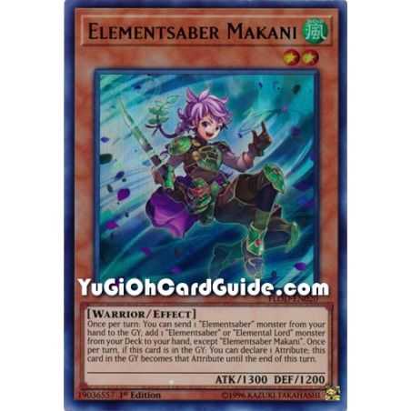 Elementsaber Makani (Ultra Rare) – Flames of Destruction | Carta YUGIOH en México