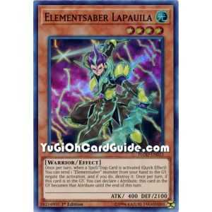 Elementsaber Lapauila (Super Rare) – Flames of Destruction | Carta YUGIOH en México