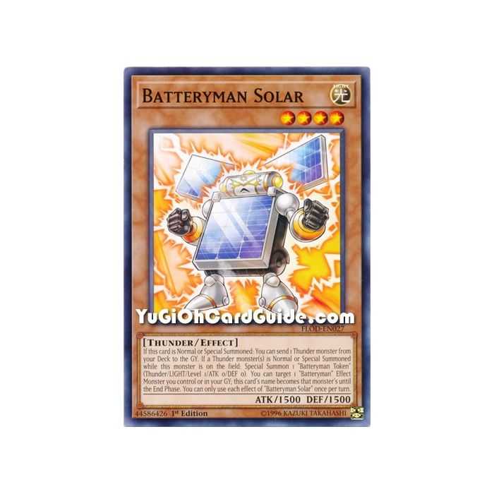 Batteryman Solar (Common) – Flames of Destruction | Carta YUGIOH en México