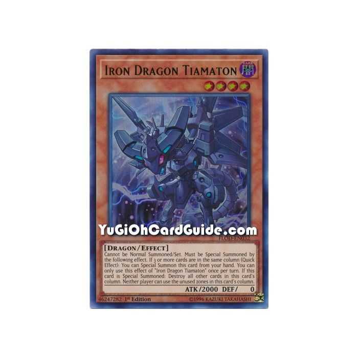 Iron Dragon Tiamaton (Ultra Rare) – Flames of Destruction | Carta YUGIOH en México