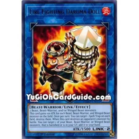 Fire Fighting Daruma Doll (Rare) – Flames of Destruction | Carta YUGIOH en México
