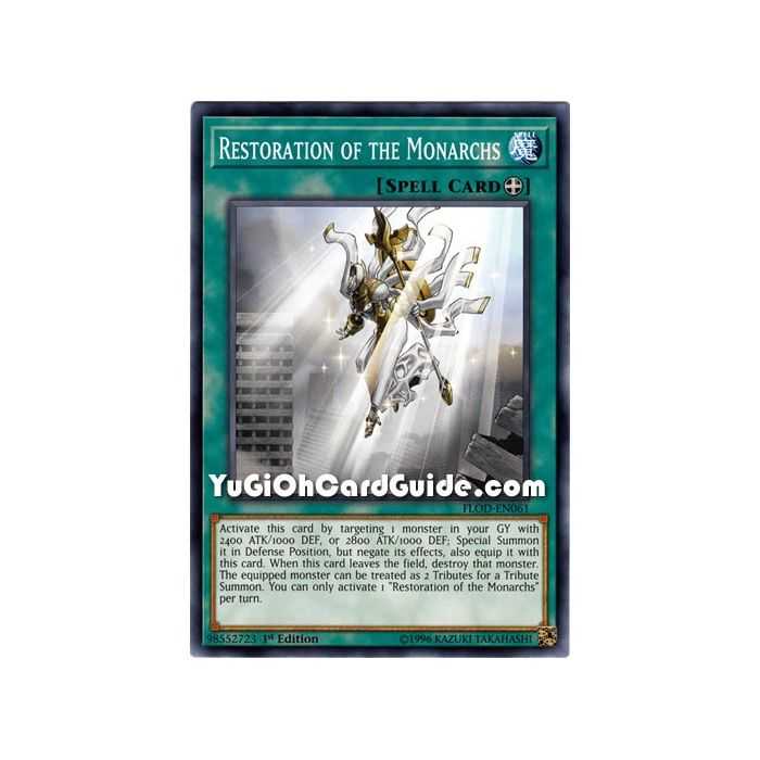 Restoration of the Monarchs (Common) – Flames of Destruction | Carta YUGIOH en México