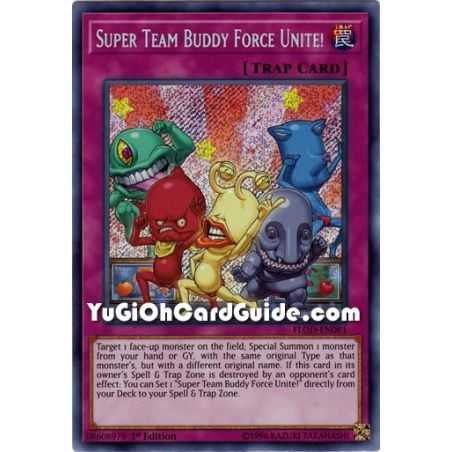 Super Team Buddy Force Unite! (Secret Rare) – Flames of Destruction | Carta YUGIOH en México