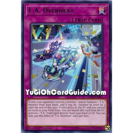 F.A. Overheat (Rare) – Flames of Destruction | Carta YUGIOH en México