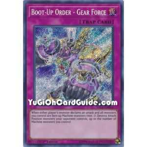 Boot-Up Order - Gear Force (Secret Rare) – Fists of the Gadgets | Carta YUGIOH en México