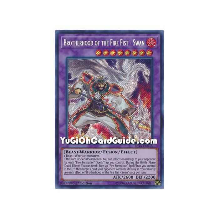 Brotherhood of the Fire Fist - Swan (Secret Rare) – Fists of the Gadgets | Carta YUGIOH en México