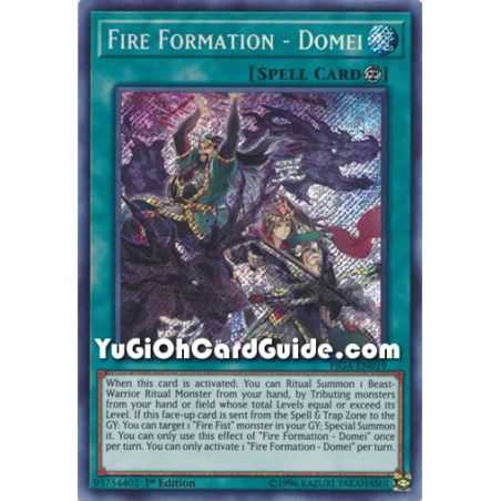 Fire Formation - Domei (Secret Rare) – Fists of the Gadgets | Carta YUGIOH en México