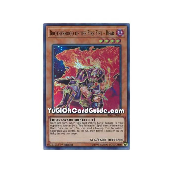 Brotherhood of the Fire Fist - Bear (Super Rare) – Fists of the Gadgets | Carta YUGIOH en México