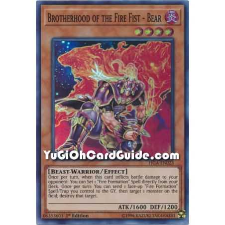 Brotherhood of the Fire Fist - Bear (Super Rare) – Fists of the Gadgets | Carta YUGIOH en México
