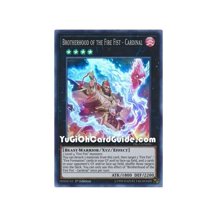 Brotherhood of the Fire Fist - Cardinal (Super Rare) – Fists of the Gadgets | Carta YUGIOH en México