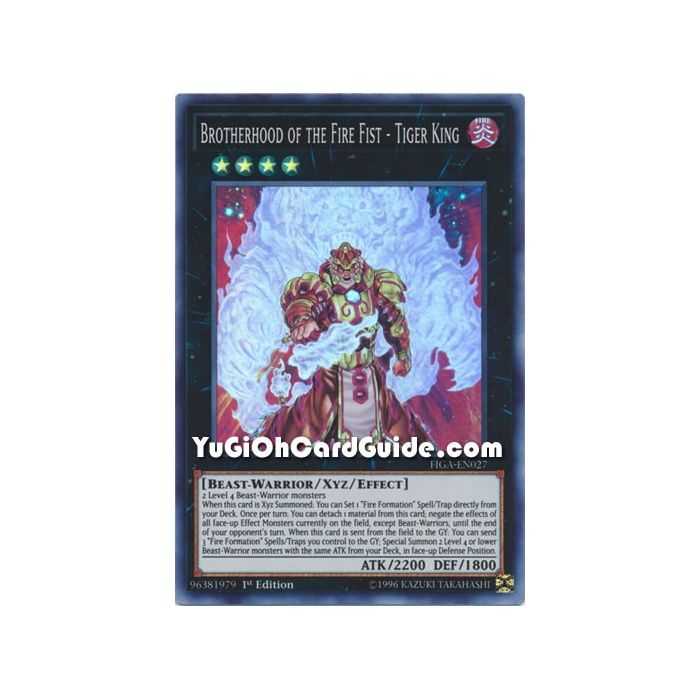 Brotherhood of the Fire Fist - Tiger King (Super Rare) – Fists of the Gadgets | Carta YUGIOH en México