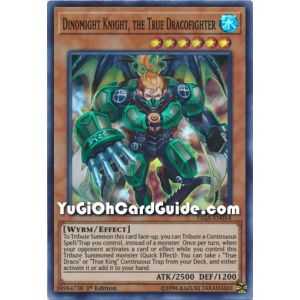 Dinomight Knight, the True Dracofighter (Super Rare) – Fists of the Gadgets | Carta YUGIOH en México