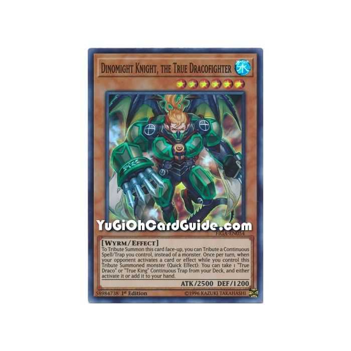 Dinomight Knight, the True Dracofighter (Super Rare) – Fists of the Gadgets | Carta YUGIOH en México