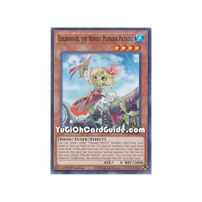 Goldenhair, the Newest Plunder Patroll (Common) – Eternity Code | Carta YUGIOH en México