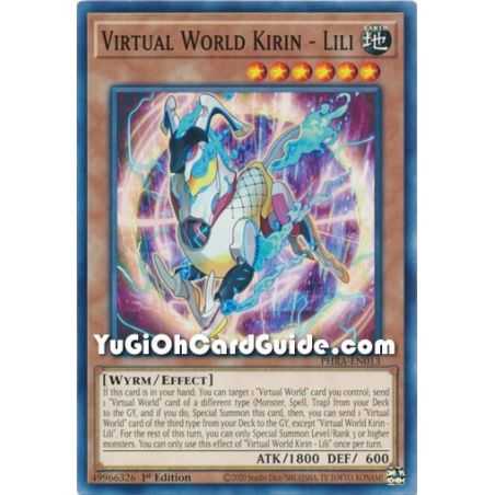 Virtual World Kirin - Lili (Common) – Phantom Rage | Carta YUGIOH en México
