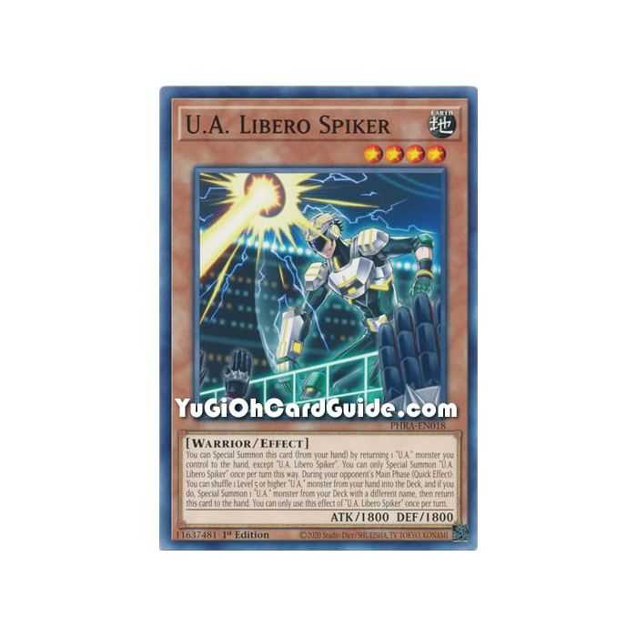 U.A. Libero Spiker (Common) – Phantom Rage | Carta YUGIOH en México