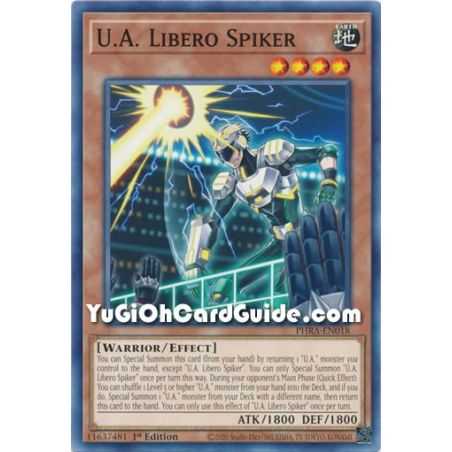 U.A. Libero Spiker (Common) – Phantom Rage | Carta YUGIOH en México