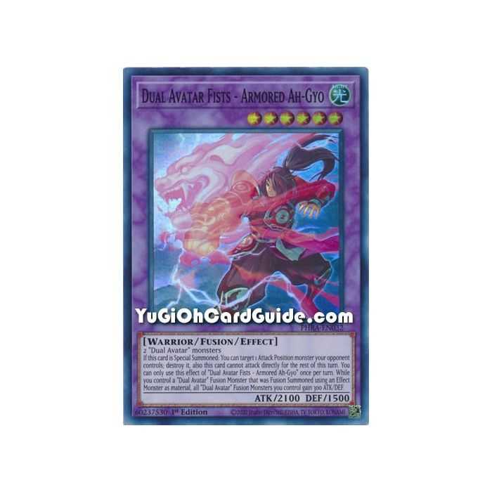 Dual Avatar Fists - Armored Ah-Gyo (Super Rare) – Phantom Rage | Carta YUGIOH en México