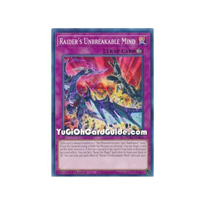 Raider's Unbreakable Mind (Common) – Phantom Rage | Carta YUGIOH en México