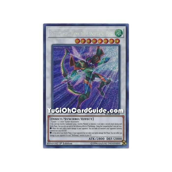 Battlewasp - Hama the Conquering Bow (Secret Rare) – Battles of Legend: Hero's Revenge | Carta YUGIOH en México